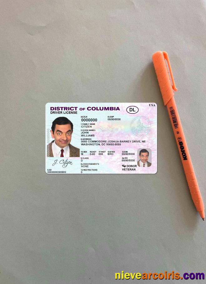 USA District of Columbia driving license photolook
